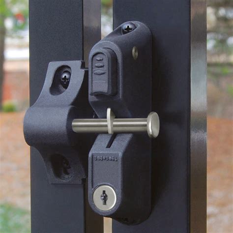 steel lock box for gate knobs|gate latch double sided.